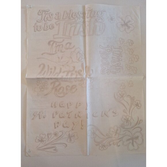 Irish Sayings & Wid Rose 2515 Fashion Painting Iron on Transfer St Patrick's Day - Picture 8 of 11